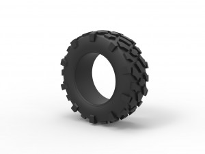 Offroad tire 64 Scale 1 to 25 3D 打印模型