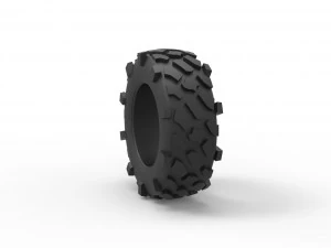 Offroad tire 64 Scale 1 to 25 3D Print Model