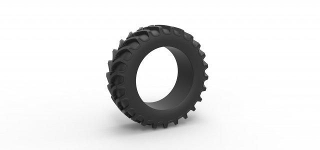 Tractor tire 15 Scale 1 to 25 3D Baskı Modeli .c4d .max .obj .3ds .fbx .stl .blend 