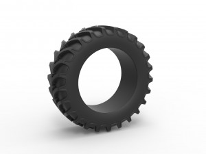 Diecast Tractor tire 15 Scale 1 to 25 3D Print Model