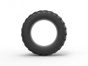 Tractor tire 15 Scale 1 to 25 3D Print Model