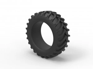 Tractor tire 15 Scale 1 to 25 3D Print Model