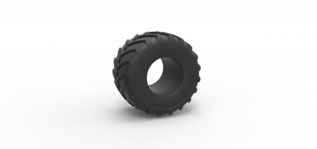 Monster Jam tire 24 Scale 1 to 25 3D 프린트 모델 .c4d .max .obj .3ds .fbx .stl .blend