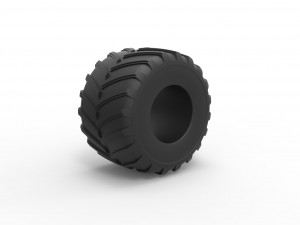 Monster Jam tire 24 Scale 1 to 25 3D 프린트 모델