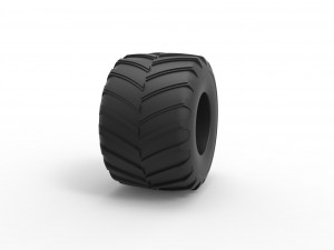 Monster Jam tire 24 Scale 1 to 25 3D 프린트 모델