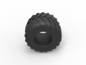 Monster Jam tire 24 Scale 1 to 25 3D 프린트 모델