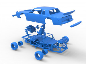Vintage NASCAR race car Scale 1 to 25 Modello di stampa 3D