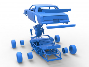 Vintage NASCAR race car Scale 1 to 25 Modello di stampa 3D