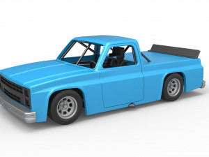 Diecast vintage NASCAR race truck Scale 1 to 25 3D Print Model