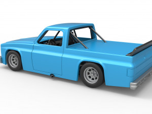 Vintage NASCAR race truck Scale 1 to 25 3Dプリントモデル