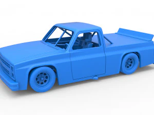 Caminh&atilde;o de corrida NASCAR vintage escala 1 a 25 Modelo de Impressão 3D