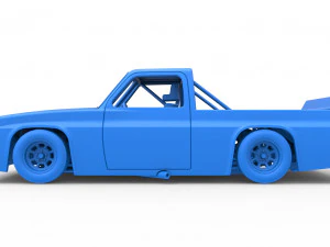 Caminh&atilde;o de corrida NASCAR vintage escala 1 a 25 Modelo de Impressão 3D
