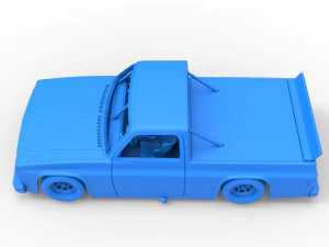 Caminh&atilde;o de corrida NASCAR vintage escala 1 a 25 Modelo de Impressão 3D