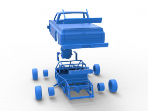 Vintage NASCAR race truck Scale 1 to 25 3Dプリントモデル