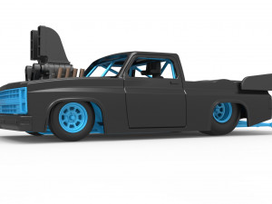 Dragster truck Scale 1 to 25 Model do druku 3D