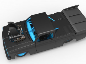 Dragster truck Scale 1 to 25 Model do druku 3D