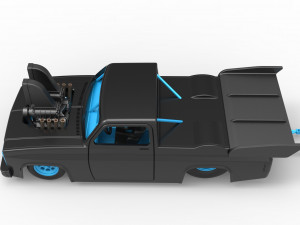 Dragster truck Scale 1 to 25 Model do druku 3D