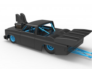 Dragster truck Scale 1 to 25 Model do druku 3D