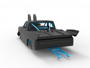 Dragster truck Scale 1 to 25 Model do druku 3D