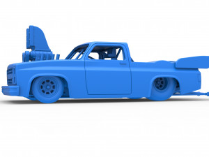 Dragster truck Scale 1 to 25 Model do druku 3D