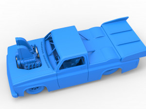 Dragster truck Scale 1 to 25 Model do druku 3D