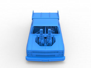 Dragster truck Scale 1 to 25 Model do druku 3D
