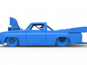 Dragster truck Scale 1 to 25 Model do druku 3D