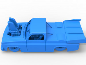 Dragster truck Scale 1 to 25 Model do druku 3D