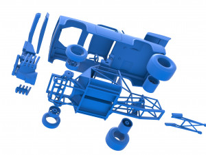 Dragster truck Scale 1 to 25 Model do druku 3D