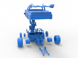 Dragster truck Scale 1 to 25 Model do druku 3D