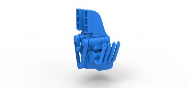 Engine V8 with double supercharger Version 6 Scale 1 to 25 3D Print Model .c4d .max .obj .3ds .fbx .stl .blend 