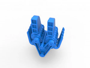 Engine V8 with double supercharger Version 6 Scale 1 to 25 3D Print Model
