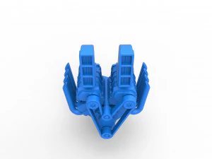 Engine V8 with double supercharger Version 6 Scale 1 to 25 3D Print Model