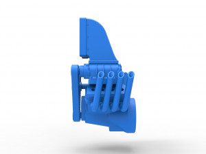 Engine V8 with double supercharger Version 6 Scale 1 to 25 Modèles 3D en vedette