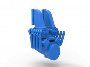 Engine V8 with double supercharger Version 6 Scale 1 to 25 3D Print Model