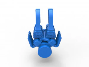 Engine V8 with double supercharger Version 6 Scale 1 to 25 3D Print Model