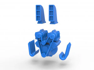 Engine V8 with double supercharger Version 6 Scale 1 to 25 3D Print Model