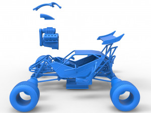 Concept dirt buggy Scale 1 to 25 3D Принт Модель