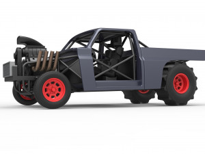 Dirt Dragster truck Scale 1 to 25 Modèles 3D en vedette