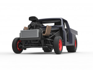 Dirt Dragster truck Scale 1 to 25 Modèles 3D en vedette