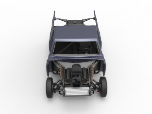 Dirt Dragster truck Scale 1 to 25 Modèles 3D en vedette