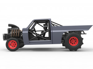 Dirt Dragster truck Scale 1 to 25 Modèles 3D en vedette