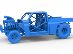 Dirt Dragster truck Scale 1 to 25 Modèles 3D en vedette