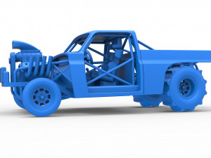 Dirt Dragster truck Scale 1 to 25 Modèles 3D en vedette