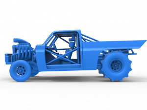 Dirt Dragster truck Scale 1 to 25 Modèles 3D en vedette