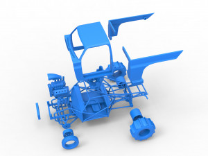Dirt Dragster truck Scale 1 to 25 Modèles 3D en vedette