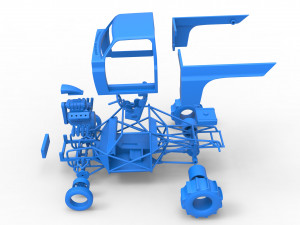 Dirt Dragster truck Scale 1 to 25 Modèles 3D en vedette