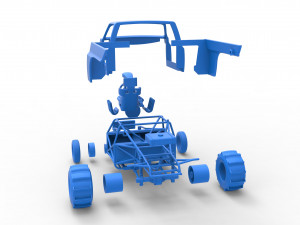 Dirt Dragster truck Scale 1 to 25 Modèles 3D en vedette