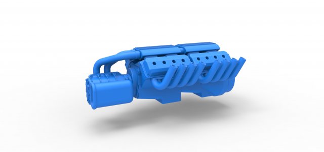 Engine 2 V8 Version 2 Scale 1 to 25 Modèles 3D en vedette .c4d .max .obj .3ds .fbx .stl .blend