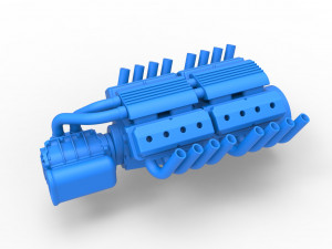 Engine 2 V8 Version 2 Scale 1 to 25 Modèles 3D en vedette